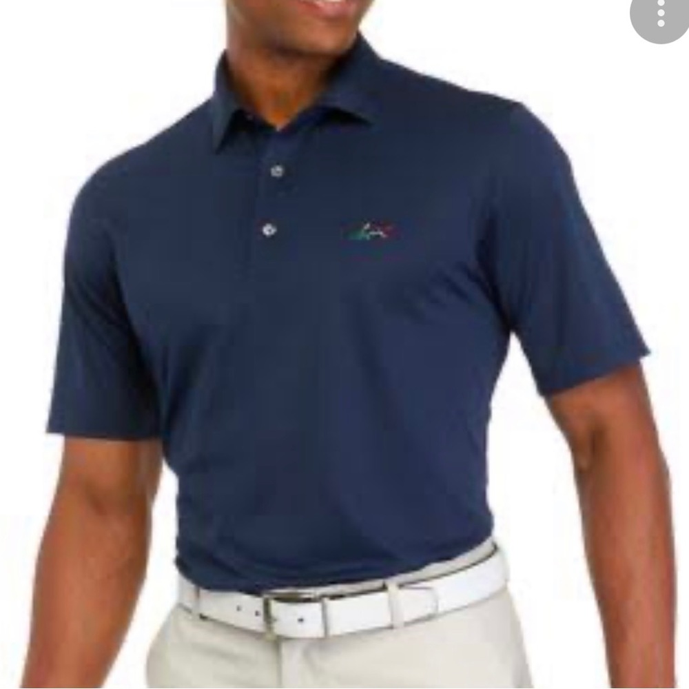 Greg Norman Play Dry Navy Blue Golf Polo Shirt Large